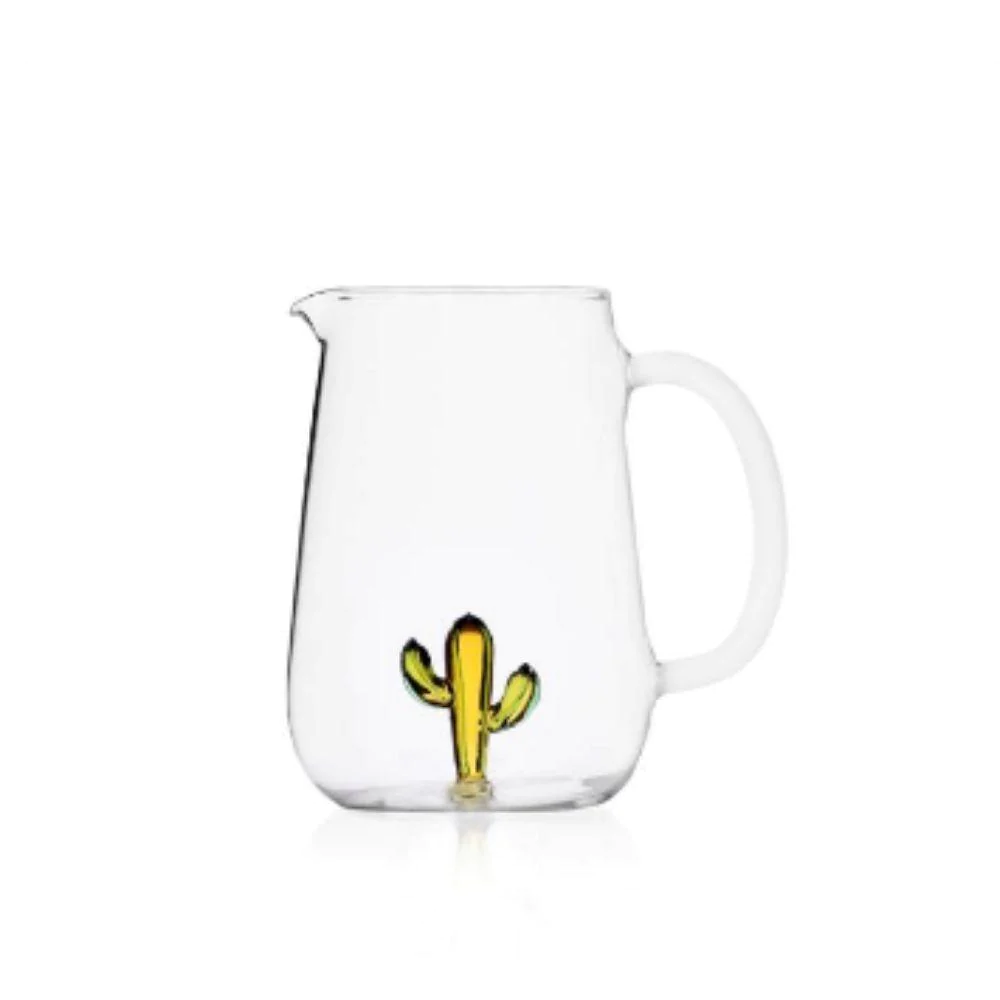 Green and Amber Desert Cactus Pitcher
