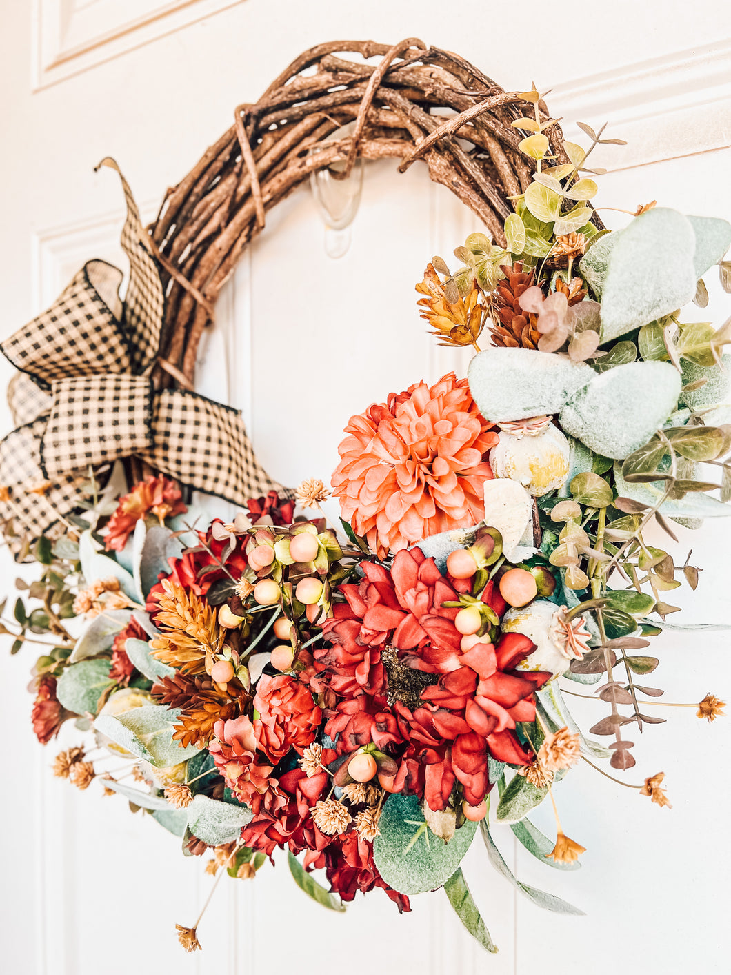 Fall Harvest Faux Floral Wreath