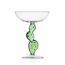 Load image into Gallery viewer, Green Cactus Coupe Glass
