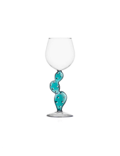 Load image into Gallery viewer, Carribean Desert Cactus Wine Glass
