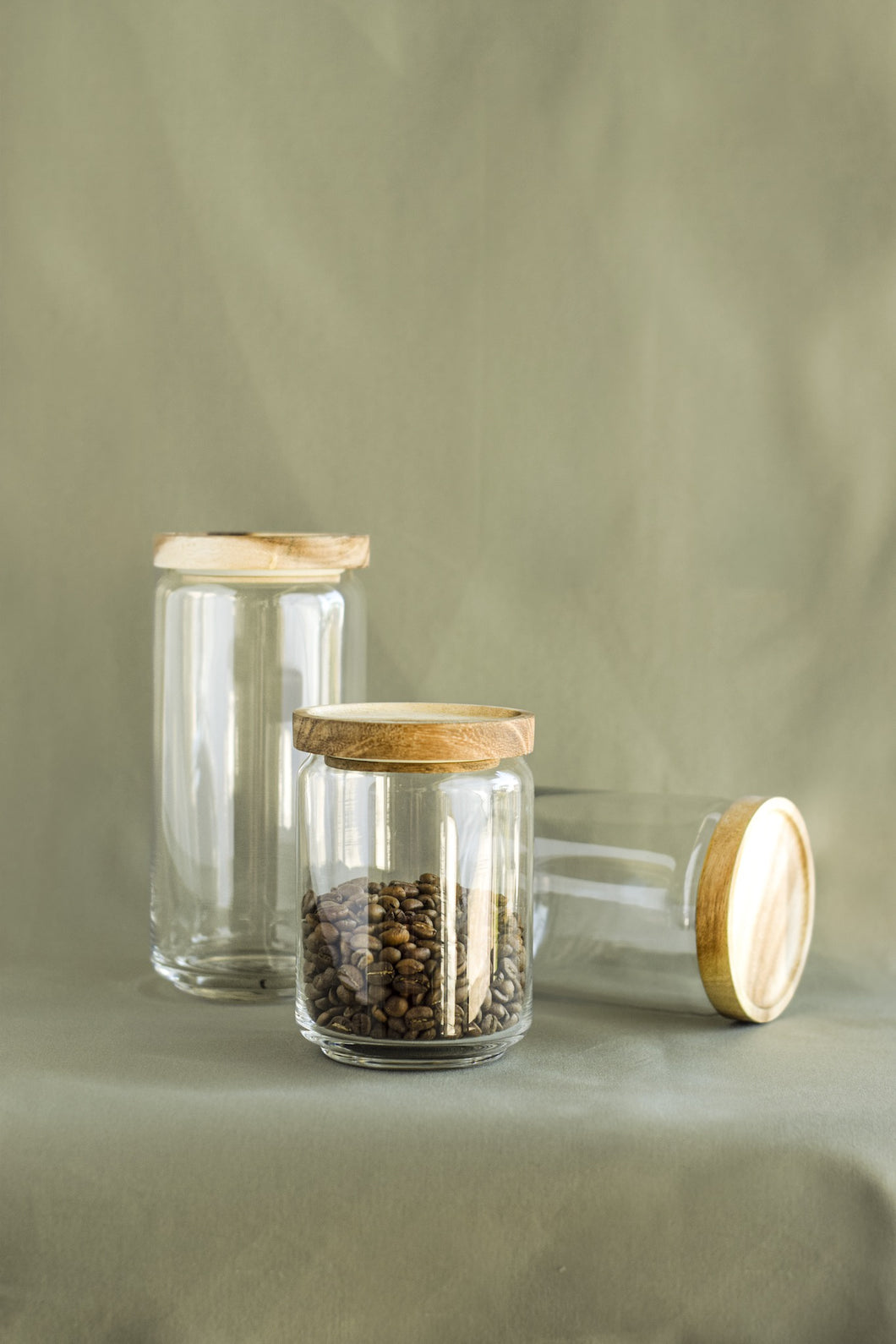 Glass & Acacia Canister
