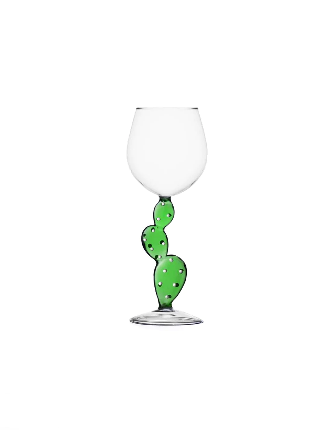Green Desert Cactus Wine Glass