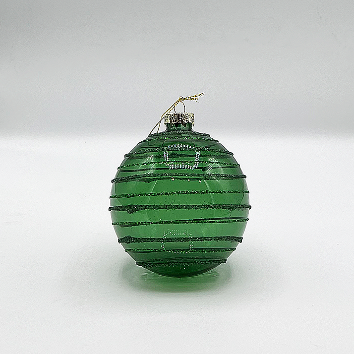 Green Striped Ornament