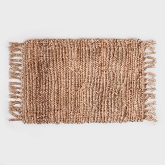 Natural Rae Woven Fringe Placemat